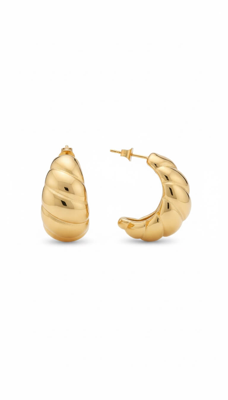 Kelyfos Gold | stainless earrings