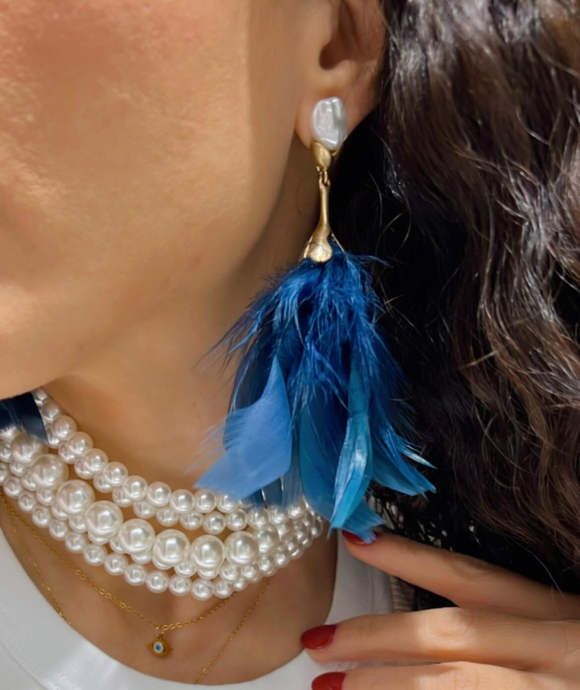 Blue  Flamingo | earrings