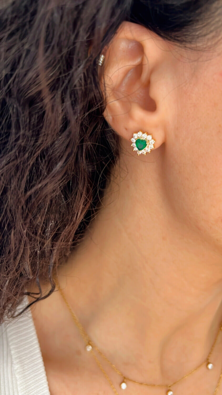 Green Heart | stainless earrings