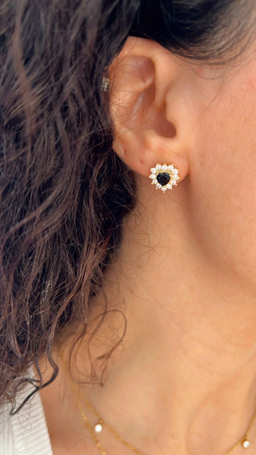 Black Heart | stainless earrings