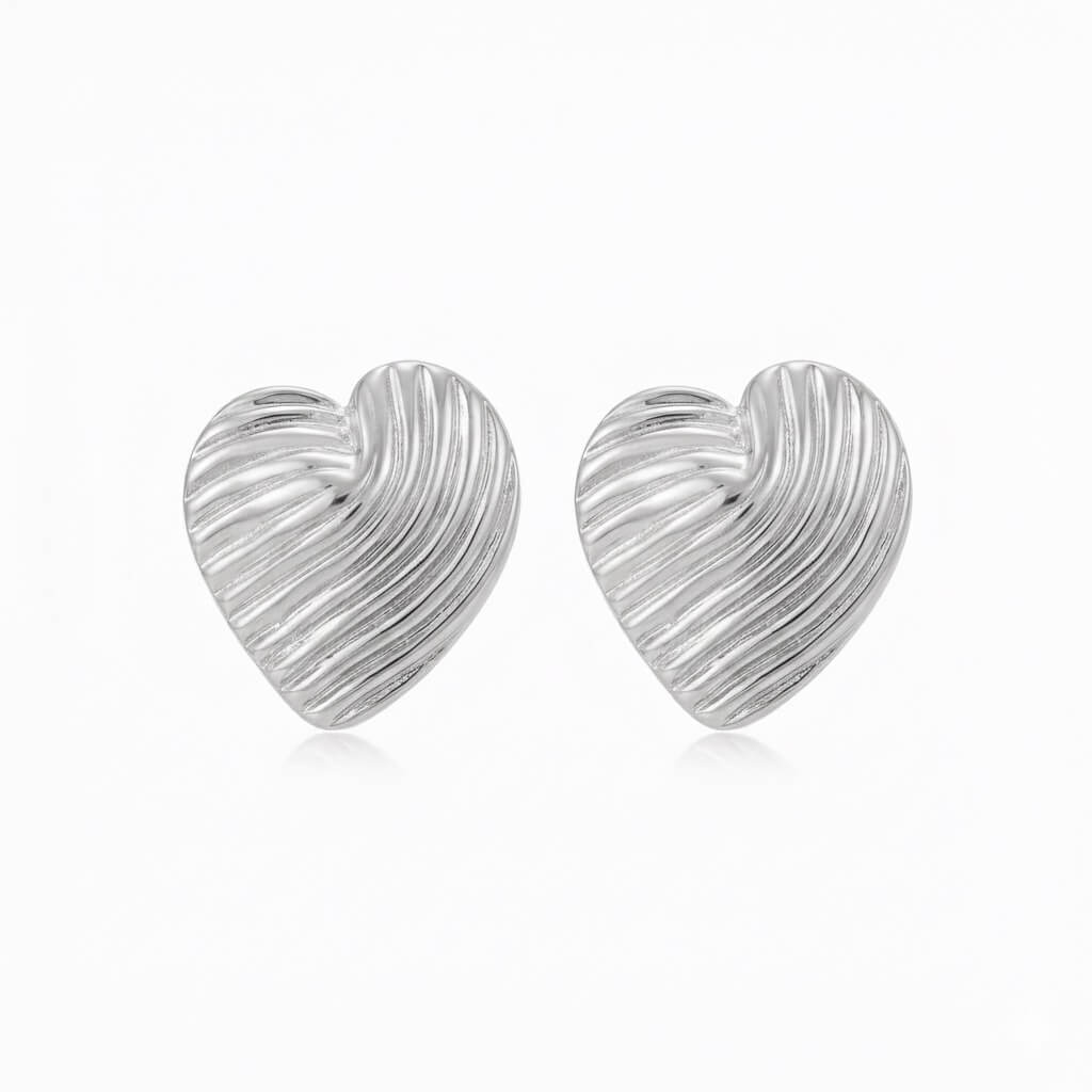 Big Silver Love | stainless earrings