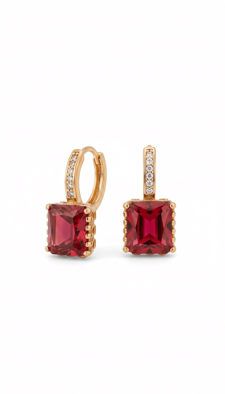 Royal style Red| stainless earrings