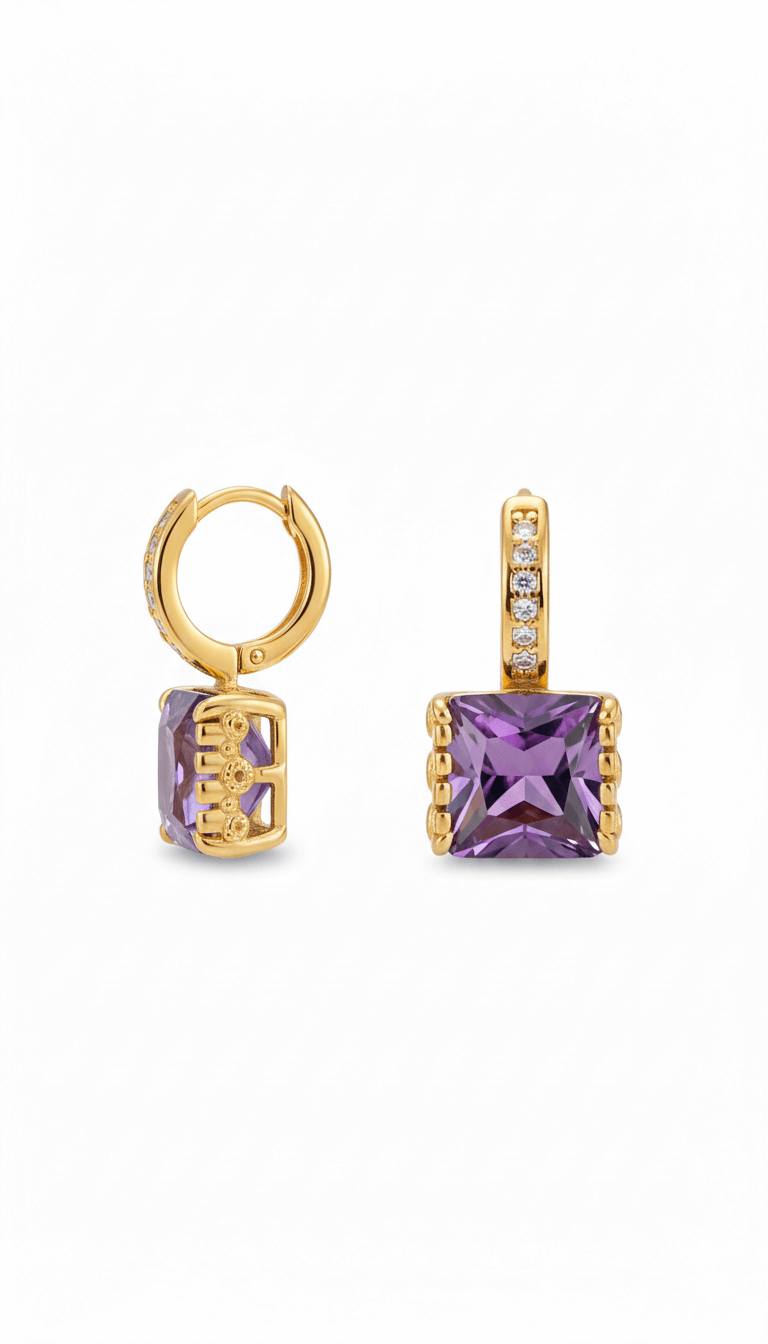 Royal style Purple | stainless earrings