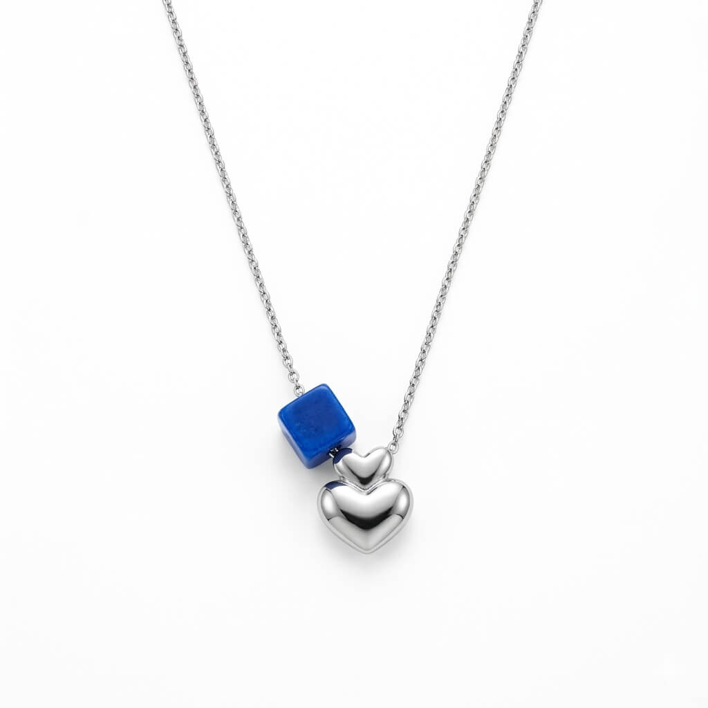 Two hearts forever | silver stainless necklace
