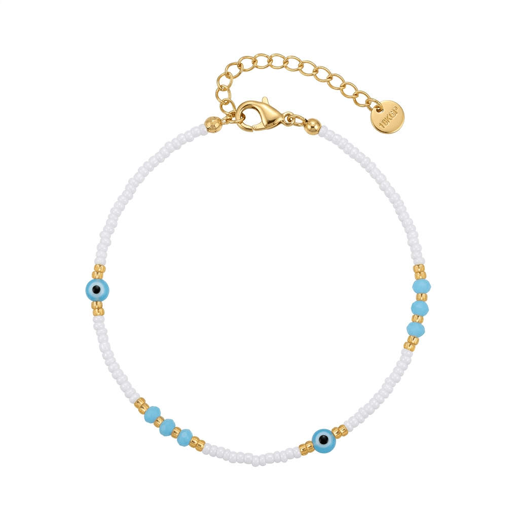 Blue Wave | stainless anklet